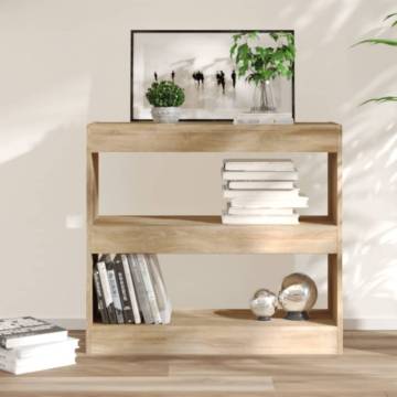 Versatile Book Cabinet & Room Divider - Sonoma Oak 80x30x72 cm