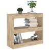 Versatile Book Cabinet & Room Divider - Sonoma Oak 80x30x72 cm