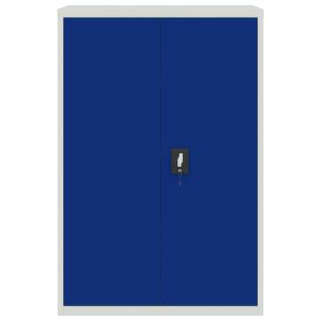 Office Cabinet Metal 90x40x140 cm - Grey & Blue | Hipo Market