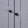 Stylish Grey Wardrobe - Solid Pine Panama Range 80x50x171.5 cm