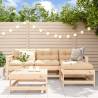 5 Piece Garden Lounge Set Solid Wood Pine Colour natural pine Number of 5 