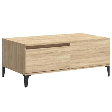 Sonoma Oak Coffee Table - 90x50x36.5 cm | Stylish & Functional