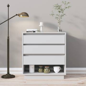 Stylish White Sideboard - 70x41x75 cm Engineered Wood