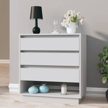 Stylish White Sideboard - 70x41x75 cm Engineered Wood