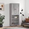 Highboard Grey Sonoma 69.5x34x180 cm Engineered Wood Colour grey sonoma Quantity in Package 1 Model 3 shelves 