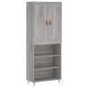 Stylish Highboard Grey Sonoma - 69.5x34x180 cm | HipoMarket