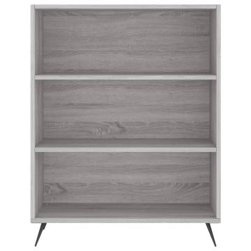 Stylish Highboard Grey Sonoma - 69.5x34x180 cm | HipoMarket