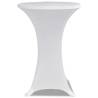 White Stretch Table Covers Ø80cm - 2 pcs for Events