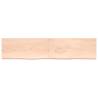 Untreated Solid Wood Bathroom Countertop - 220x50 cm