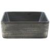 Stylish Black & Brown Rectangular Ceramic Basin - 46x35.5cm