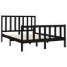 Black Solid Wood Pine Bed Frame 140x190 cm - Modern Design