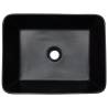 Stylish Black & Brown Rectangular Ceramic Basin - 46x35.5cm