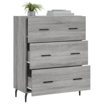 Sideboard Grey Sonoma | Stylish Engineered Wood Storage