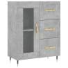 Stylish Concrete Grey Highboard - 69.5x34x180 cm