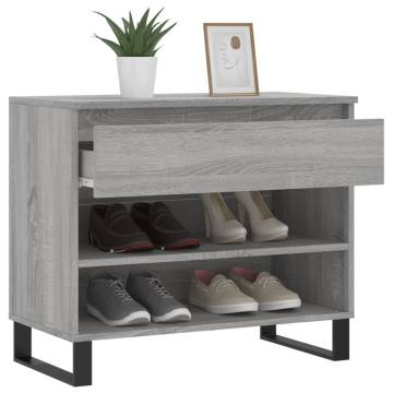 Shoe Cabinet Concrete Grey - Stylish Storage Solution | Hipo Market