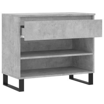 Shoe Cabinet Concrete Grey - Stylish Storage Solution | Hipo Market