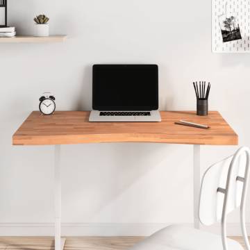 Solid Beech Wood Desk Top 100x(55-60)x4 cm - Hipomarket