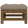 Garden Footstools with Cushions - 2pcs Honey Brown Pine