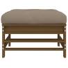 Garden Footstools with Cushions - 2pcs Honey Brown Pine