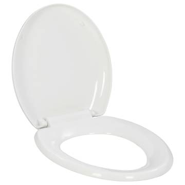 Soft-Close Toilet Seat with Quick-Release Design - White