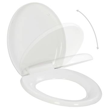 Soft-Close Toilet Seat with Quick-Release Design - White