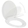 Soft-Close Toilet Seat with Quick-Release Design - White