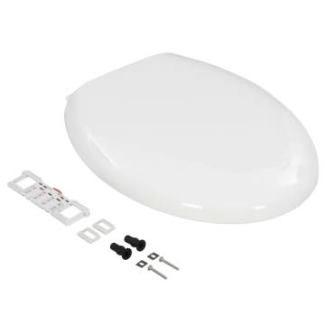 Soft-Close Toilet Seat with Quick-Release Design - White