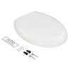 Soft-Close Toilet Seat with Quick-Release Design - White