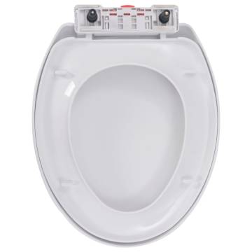 Soft-Close Toilet Seat with Quick-Release Design - White