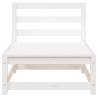 Elegant 3-Seater White Garden Sofa in Solid Pine Wood