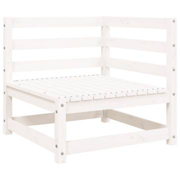 Elegant 3-Seater White Garden Sofa in Solid Pine Wood