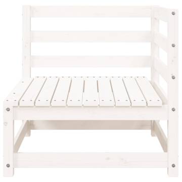 Elegant 3-Seater White Garden Sofa in Solid Pine Wood