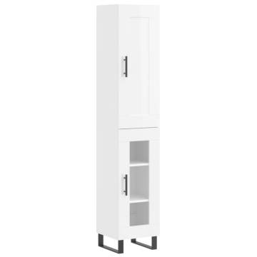 High Gloss White Highboard - Stylish Storage Solution