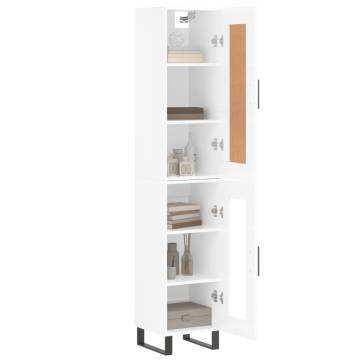 High Gloss White Highboard - Stylish Storage Solution