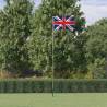 UK Flag and Pole 5.55m Aluminium | Durable Garden Set