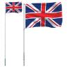 UK Flag and Pole 5.55m Aluminium | Durable Garden Set