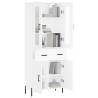 Stylish Highboard White 69.5x34x180 cm - Hipomarket UK