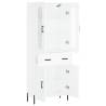 Stylish Highboard White 69.5x34x180 cm - Hipomarket UK