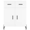 Stylish Highboard White 69.5x34x180 cm - Hipomarket UK