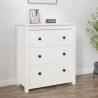 Sideboard White 70x35x80 cm Solid Wood Pine Colour white Quantity in Package 1 Model 3 drawer sideboard 