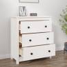 White Solid Wood Pine Sideboard - 70x35x80 cm | HipoMarket