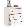 White Solid Wood Pine Sideboard - 70x35x80 cm | HipoMarket