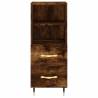 Stylish Highboard in Smoked Oak - Durable Engineered Wood