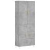 Stylish Concrete Grey Highboard - 69.5x34x180 cm | HipoMarket