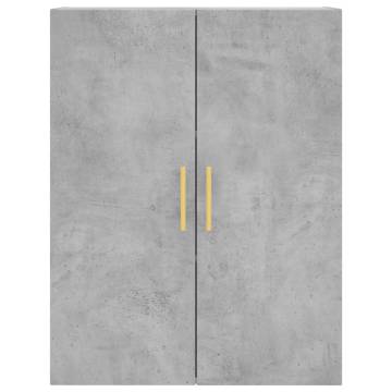 Stylish Concrete Grey Highboard - 69.5x34x180 cm | HipoMarket