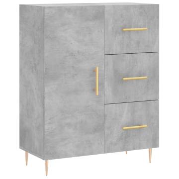 Stylish Concrete Grey Highboard - 69.5x34x180 cm | HipoMarket