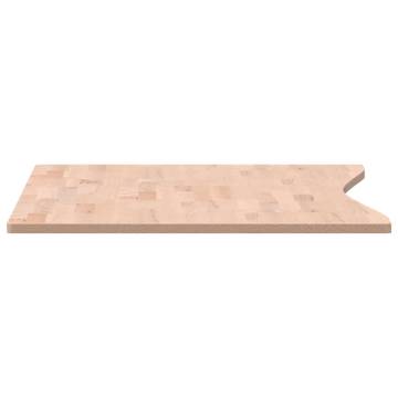 Solid Wood Beech Desk Top 110x(55-60)x1.5 cm | HipoMarket