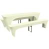 Three Piece Slipcover for Beer Table/Benches - Cream | HipoMarket