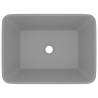 Luxury Matt Light Grey Wash Basin - Stylish Ceramic Design