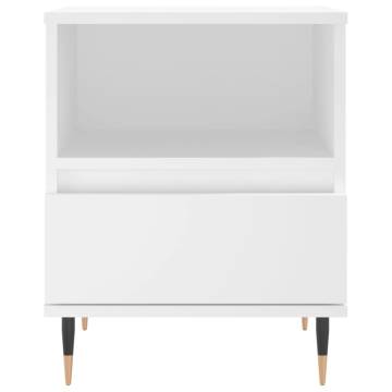 Stylish White Bedside Cabinet - 40x35x50 cm | Hipomarket